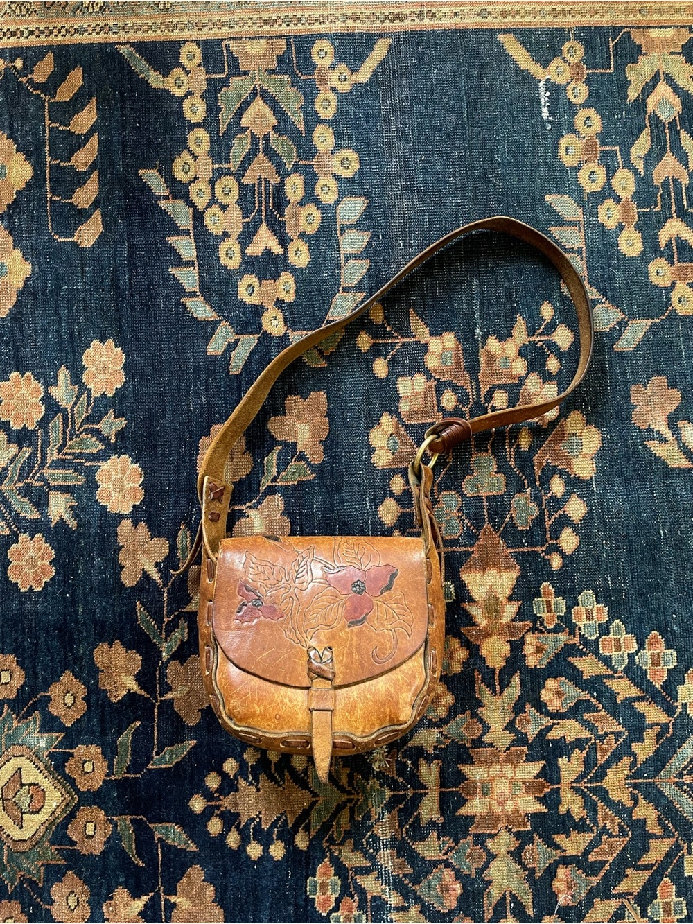 Vintage 1970s Leather Bag Crossbody